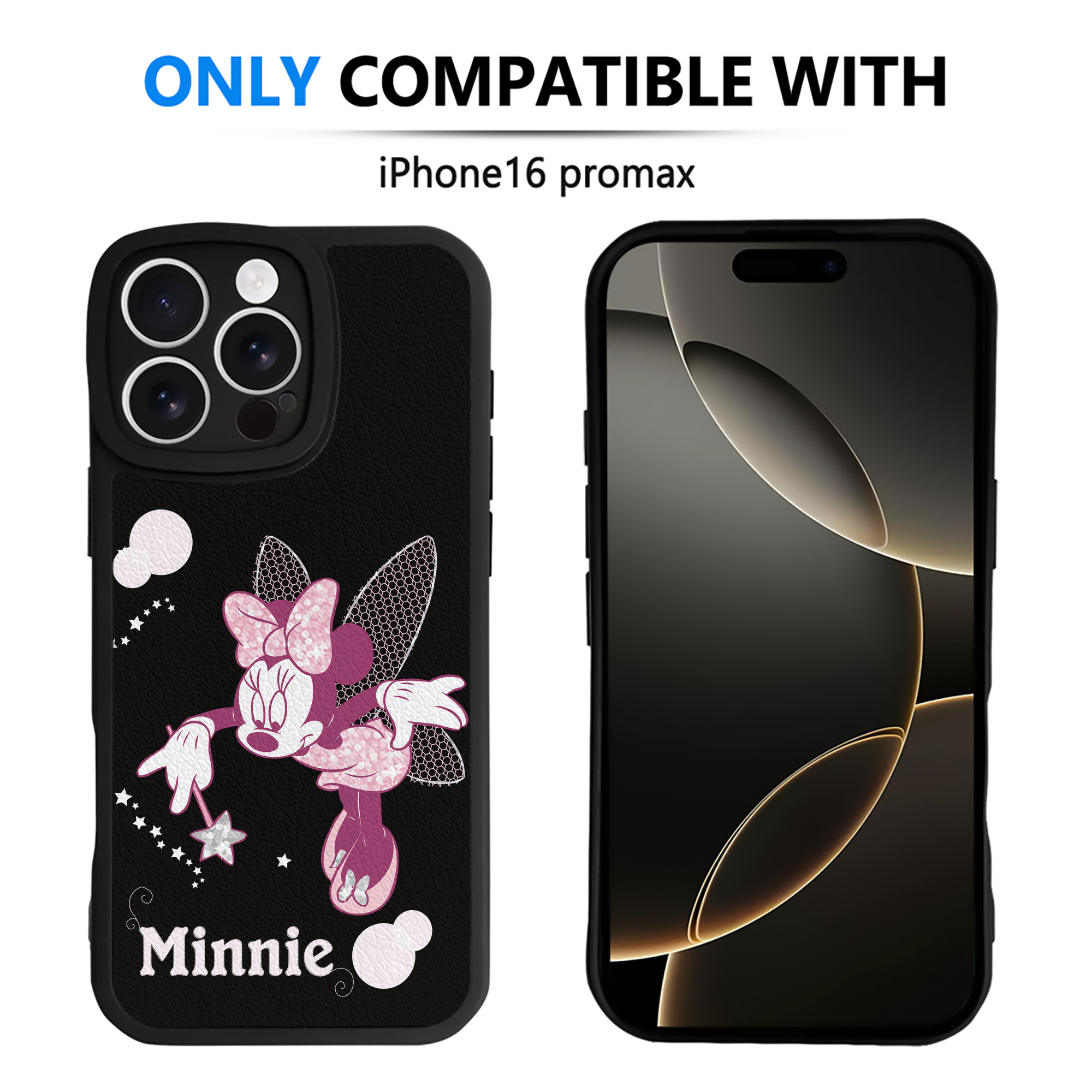 （画像用） ミッキーマウス Mickey Mouse 【iPhone 16シリーズ対応】シリコンスマホケース（レザー調） 材質：シリコン
